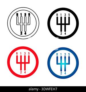 Abstract GearShift Silhouette Illustration, can be used for business designs, presentation designs or any suitable designs. Stock Vector