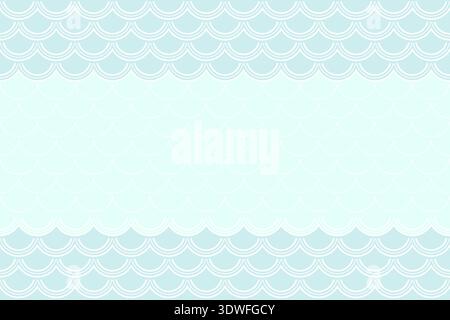 Fishscale colorful pattern, decorative style. Horizontal background Stock Vector