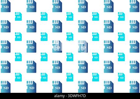 Abstract Micro SD Card Pattern Background, can be used for business designs, presentation designs or any suitable designs. Stock Vector