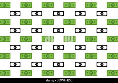 Abstract Mill Banknote Pattern Background, can be used for business designs, presentation designs or any suitable designs. Stock Vector