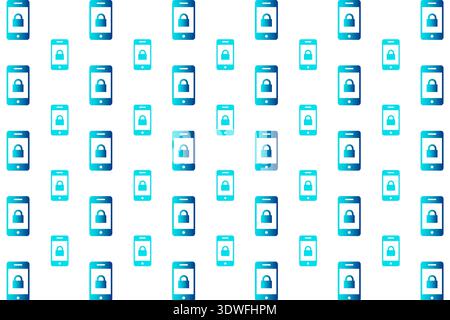 Abstract Mobile Lock Pattern Background, can be used for business designs, presentation designs or any suitable designs. Stock Vector