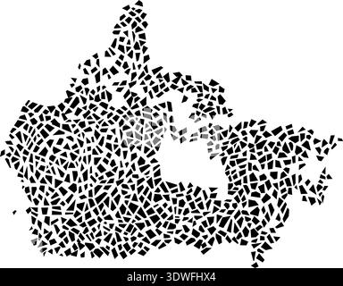 Canada map, polygonal pattern Stock Vector
