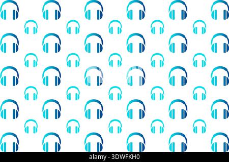 Abstract Headphone Pattern Background, can be used for business designs, presentation designs or any suitable designs. Stock Vector