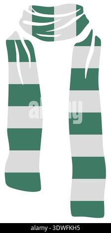 Stripped scarf icon, winter cold season logo Stock Vector