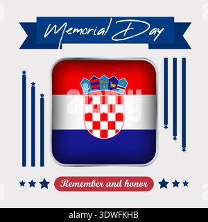 Croatia Memorial Day Vector Illustration Stock Vector