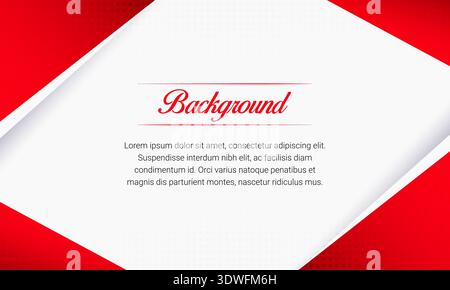 Abstract Modern Red Background With Curved Shapes, can be used for business designs, presentation designs or any suitable designs. Stock Vector