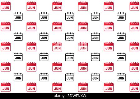 Abstract June Month Pattern Background, can be used for business designs, presentation designs or any suitable designs. Stock Vector