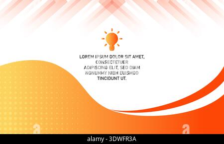 Abstract Modern Curve Wavy Orange Background, can be used for business designs, presentation designs or any suitable designs. Stock Vector