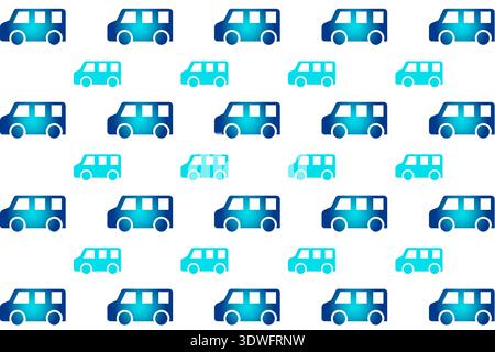Abstract Mini Bus Pattern Background, can be used for business designs, presentation designs or any suitable designs. Stock Vector