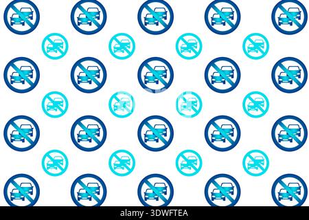 Abstract No Parking Sign Pattern Background, can be used for business designs, presentation designs or any suitable designs. Stock Vector