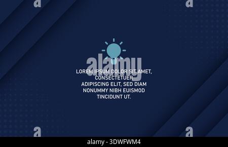 Abstract Modern Striped Blue Background With Dots, can be used for business designs, presentation designs or any suitable designs. Stock Vector