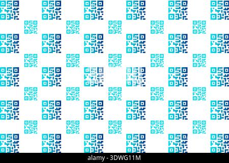 Abstract QR Code Pattern Background, can be used for business designs, presentation designs or any suitable designs. Stock Vector