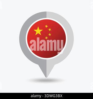 China Location Pin Icon Vector Illustration Stock Vector