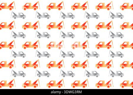 Abstract Tow Truck Pattern Background, can be used for business designs, presentation designs or any suitable designs. Stock Vector