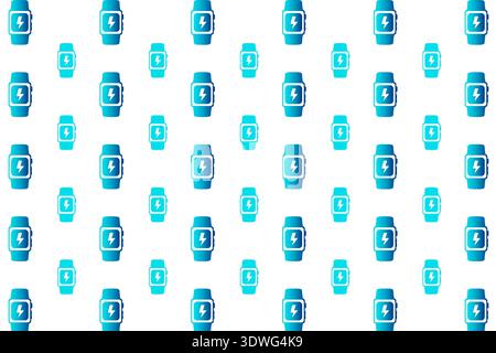 Abstract Smart Watch Charging Pattern Background, can be used for business designs, presentation designs or any suitable designs. Stock Vector