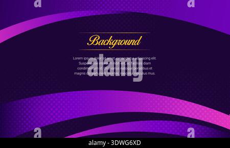 Abstract Purple Curved Background, can be used for business designs, presentation designs or any suitable designs. Stock Vector