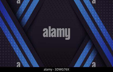 Abstract Stylish Diagonal Background With Blue Lines, can be used for business designs, presentation designs or any suitable designs. Stock Vector