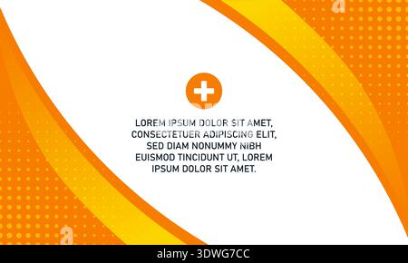 Abstract Stylish Orange Curved Background With Dots, can be used for business designs, presentation designs or any suitable designs. Stock Vector
