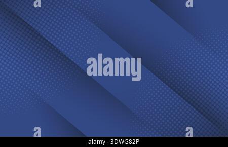 Abstract Striped Blue Background With Dots, can be used for business designs, presentation designs or any suitable designs. Stock Vector