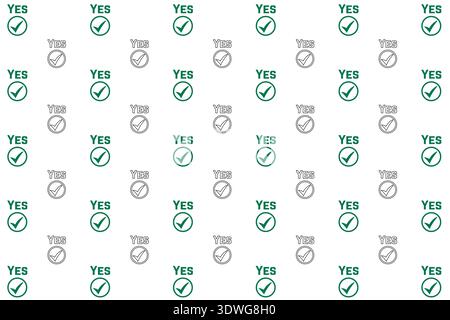 Abstract Yes Checkmark Pattern Background, can be used for business designs, presentation designs or any suitable designs. Stock Vector