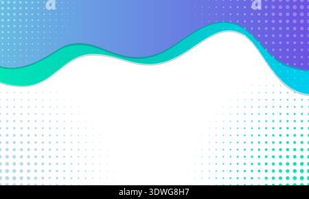 Abstract Vector Gradient Wavy Background With Dots, can be used for business designs, presentation designs or any suitable designs. Stock Vector
