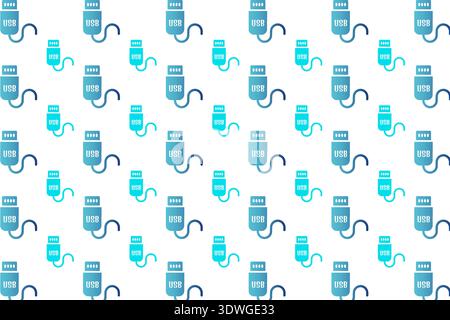 Abstract USB Flash Drive Pattern Background, can be used for business designs, presentation designs or any suitable designs. Stock Vector