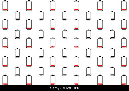 Abstract very low Battery Pattern Background, can be used for business designs, presentation designs or any suitable designs. Stock Vector