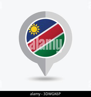 Namibia Location Pin Icon Vector Illustration Stock Vector