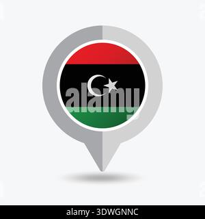 Libya Location Pin Icon Vector Illustration Stock Vector