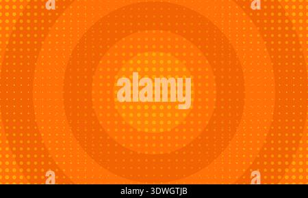 Modern Flat Dotted Orange Background With Circles, can be used for business designs, presentation designs or any suitable designs. Stock Vector