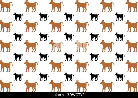 Flat Monkey Animal Pattern Background, can be used for business designs, presentation designs or any suitable designs. Stock Vector