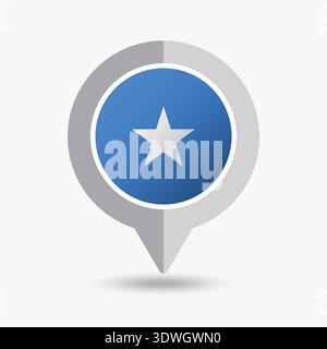 Somalia Location Pin Icon Vector Illustration Stock Vector