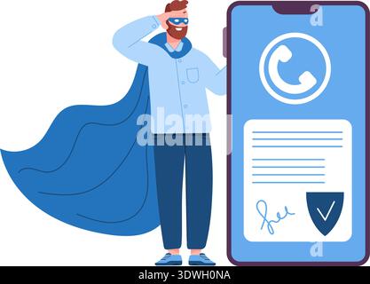 Insurance service support. Signed policy document icon isolated on white background Stock Vector