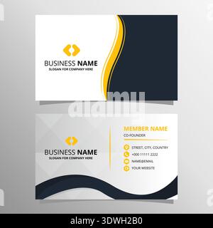 Vector Abstract Business Business Card With Curves, can be used for business designs, presentation designs or any suitable designs. Stock Vector