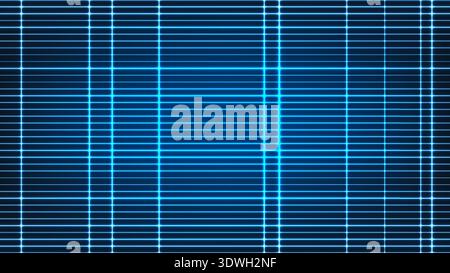 Blue neon grid abstract technology background with glowing lines and futuristic digital aesthetic high tech concepts Stock Vector