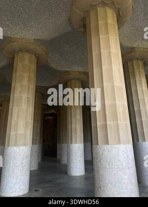 Aesthetic columns in Barcelona Stock Photo