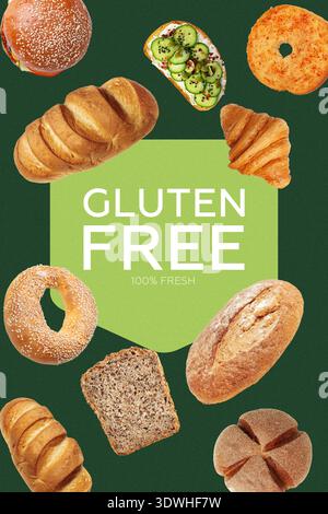 Fresh gluten free bakery items on display for Easter celebration in springtime Stock Photo
