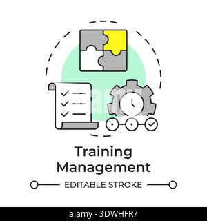Training management multi color concept icon Stock Vector