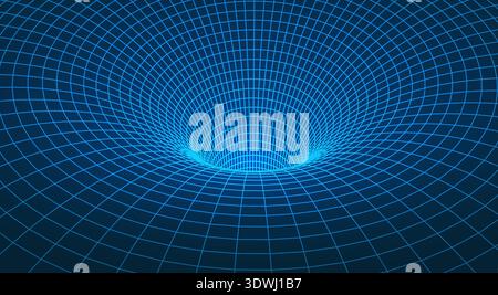 Cyberpunk metaverse tunnel Stock Vector