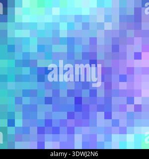 Abstract pixel gradient background, blue digital smooth tech pattern. Perfect for modern screen designs and retro gaming projects with vibrant color Stock Vector