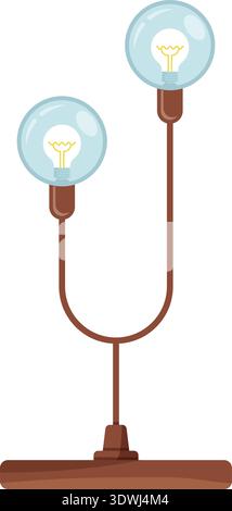 Floor lamp icon in flat style. Bulb vector illustration on isolated background. Light bulb sign business concept. Stock Vector