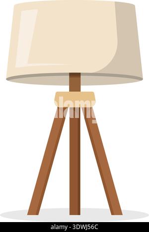 Floor lamp icon in flat style. Bulb vector illustration on isolated background. Light bulb sign business concept. Stock Vector