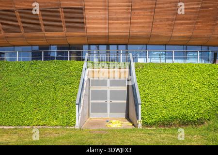 Side entrance to Lee Valley Velopark on Queen Elizabeth Olympic Park in London, UK Stock Photo