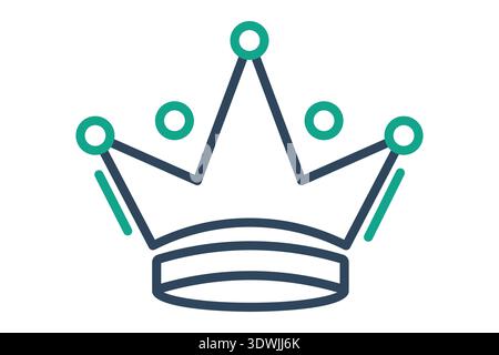 Crown icon. Line icon style. Icon related to luxury. success elements vector illustration Stock Vector