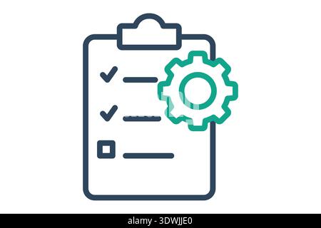 Planning icon. Line icon style. Icon related to schedule. success elements vector illustration Stock Vector