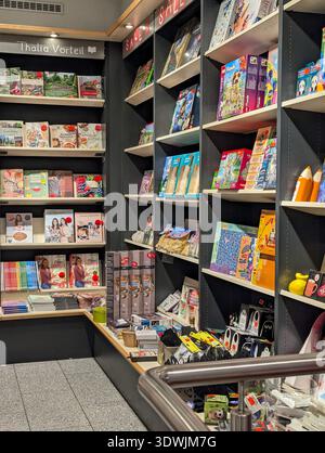 Pforzheim Germany Februar 25, 2026 Gift Shop Corner Filled With Books And Stationery, Assorted Journals Stock Photo