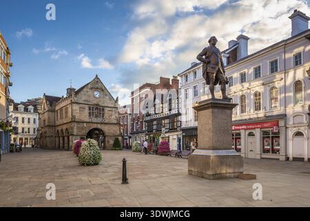 Robert Clive Statue, Shrewsbury Square, Shropshire, UK Stock Photo
