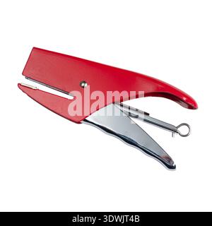 a red stapler on a transparent background Stock Photo