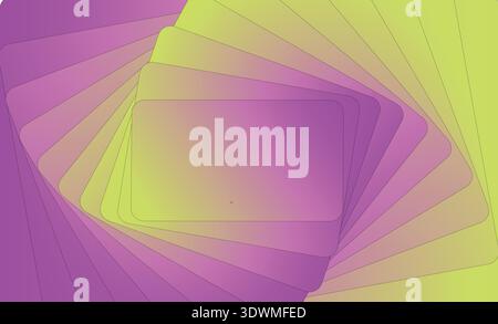 Abstract Gradient Background with Layered Rounded Shapes | Vibrant Neon Pink Green Blend | Modern Colorful Geometric Wallpaper for Web Banner Stock Vector