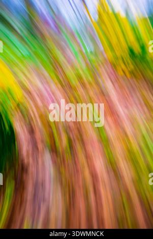 abstract background of spring colours using intentional camera movement Stock Photo